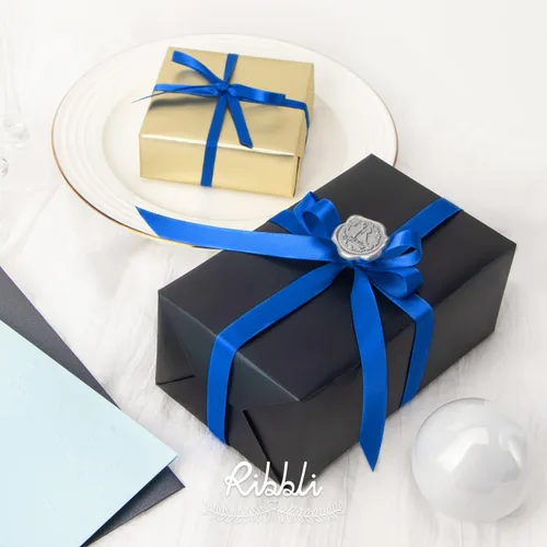 Miniatura 229 de Ribbli - Cinta de satén de doble cara dorada, 1/2 pulgada x 25 yardas, uso para ramo de lazos de manualidades, envoltura de regalos, decoración