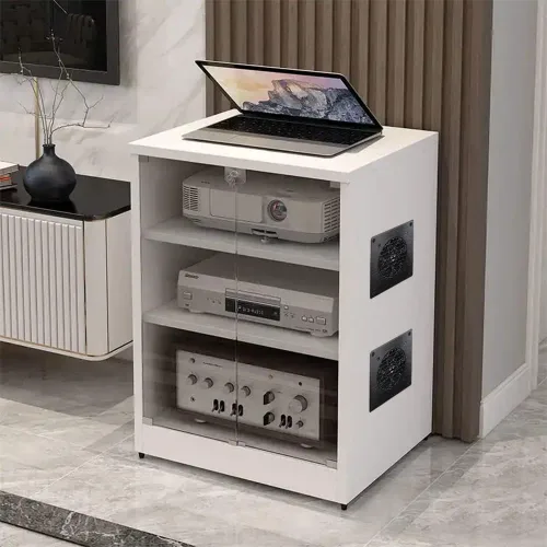 Miniatura 2 de Gabinete USB 80MM Ventilador silencioso Sistema de ventilador de enfriamiento 4" con control de velocidad, para gabinetes AV de cine en casa