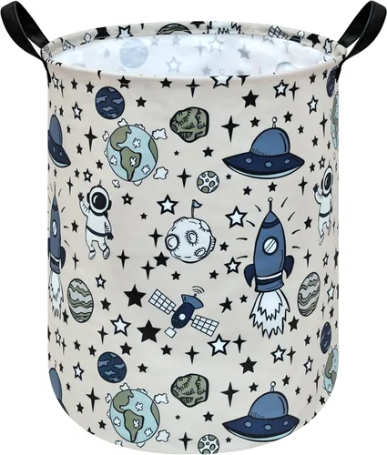 Miniatura 9 de Cesta Redonda de Almacenamiento para Ropa Sucia, Contenedores de Guardería para el Hogar, Contenedores de Regalo con Asas