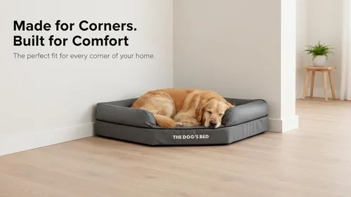 Miniatura 3 de The Dog's Bed - Cama ortopédica de espuma viscoelástica para perro, tela Oxford, gris con ribete negro, mediana