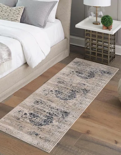 Miniatura 14 de Unique Loom Chateau Collection - Alfombra de área - Hoover (2' 2" x 3' 1" rectangular, azul oscuro/beige)
