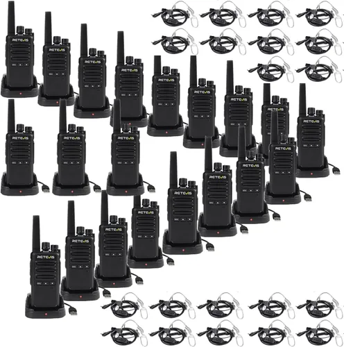 Miniatura 11 de Retevis RT68H Walkie Talkies de largo alcance, radio bidireccional recargable, visualización, facilidad de uso, pantalla LED oculta, cerradura
