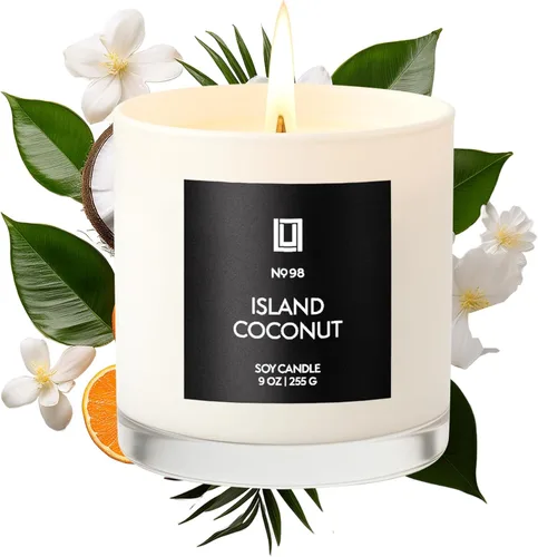Miniatura 128 de Lulu Candles After Dark - Vela perfumada en tarro de soja de lujo de teca y caoba, vertida a mano en los Estados Unidos, Velas altamente perfumadas