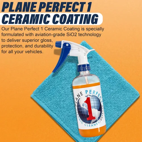 Miniatura 2 de Plane Perfect 1 revestimiento de cerámica SiO2 de grado aeronáutico – Spray detallador rápido de alto brillo – Sin agua, protección hidrofóbica