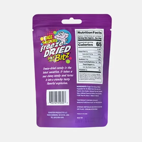 Miniatura 2 de Face Twisters - Caramelos agrios liofilizados, paquete de 2, cuatro sabores agrios afrutados, bolsas de 4.23 onzas