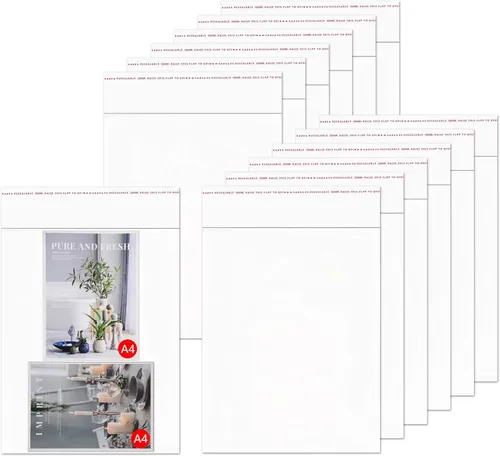Miniatura 15 de Bolsas autoadhesivas de celofán de 10 x 13 pulgadas, 200 unidades de plástico transparente resellable para impresiones de camisas, revistas