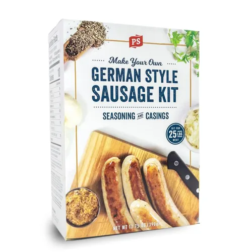 Miniatura 11 de Kit de salchicha de verano con ajo de PS Seasoning - Incluye mezcla de condimentos para salchichas, cura y fundas para hasta 25 libras de carne