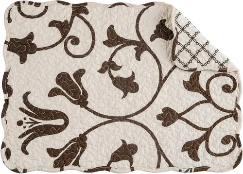 Miniatura 2 de C&F Home Sophia - Juego de 6 manteles individuales acolchados de 100 % algodón, 13 x 19 pulgadas, versátil, para verano, otoño, cosecha, enrejado