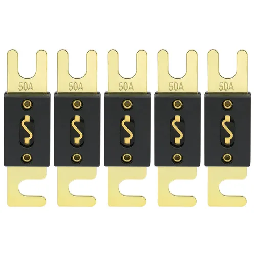 Miniatura 38 de Baomain Paquete de 2 fusibles ANL de 300 A a granel con terminales chapados en oro para audio de automóvil, amplificador, camión, barco, RV
