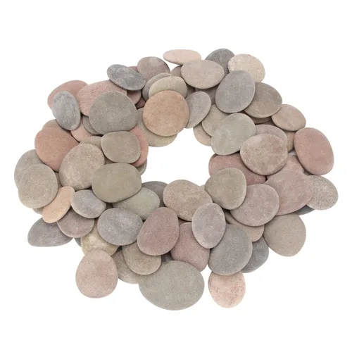 Miniatura 7 de Aproximadamente 100 piezas de rocas para pintar, 2.2"-3.5", planas, suaves - de río, para manualidades, piedras de bricolaje DIY, 18 libras