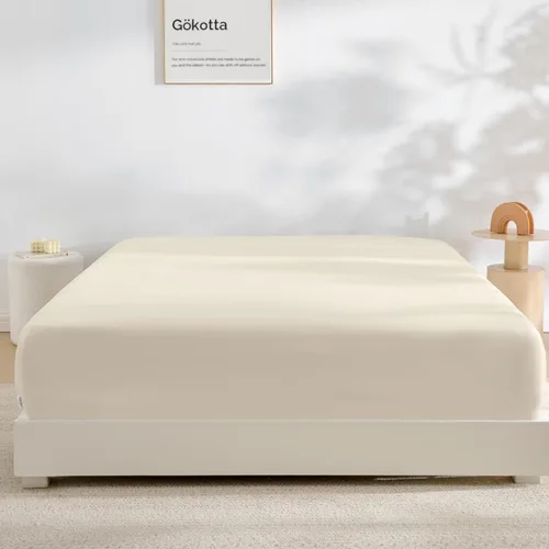 Miniatura 16 de GOKOTTA Sábana bajera ajustable solo tamaño King, 100% rayón derivado de bambú, ultra suave, refrescante y transpirable, con 4 correas elásticas
