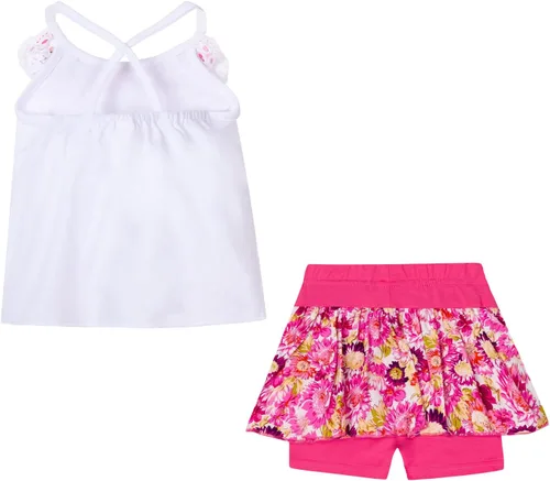 Miniatura 61 de LittleSpring Conjunto de verano para niñas con camiseta sin mangas y pantalones cortos florales