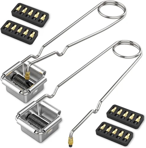 Miniatura 7 de Encendedor de chispas de pedernal individual, 2 encendedores de soplete de pedernal con 20 repuestos de pedernal adicionales, para soldadura
