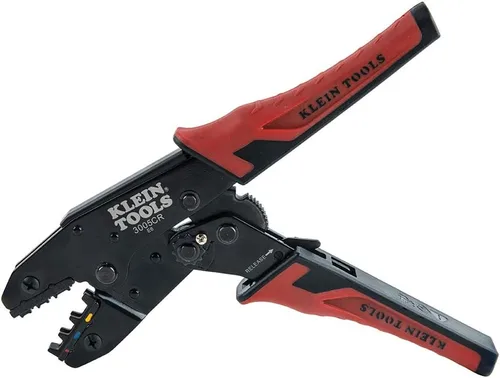 Miniatura 2 de Klein Tools 3005CR Herramienta de crimpadora de alambre, crimpadora de terminales aislada de trinquete para cable de 10 a 22 AWG