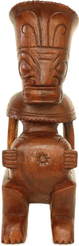 Miniatura 12 de G6 Collection Escultura de estatua tribal primitiva de madera extra grande de 24 pulgadas, hecha a mano, tótem de barra tiki, hecho a mano, regalo