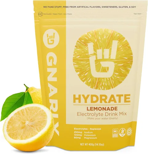 Miniatura 12 de Gnarly Nutrition Hydrate Electrolyte Powder – Mezcla de bebida hidratante para ejercicio de naranja piña – Certificado NSF Sport – Solución