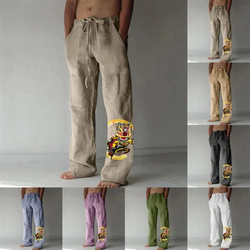 Miniatura 3 de GIERIDUC Pantalones deportivos para hombre Pantalones deportivos para hombre con bolsillos con cremallera para hombre, pantalones de vestir marrón