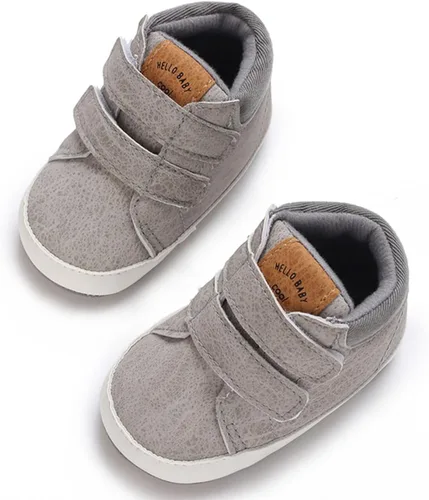 Miniatura 32 de COSANKIM Zapatos deportivos para bebé niño y niña, zapatos de tobillo altos, antideslizantes, suela suave, zapatos de cuna para niños pequeños
