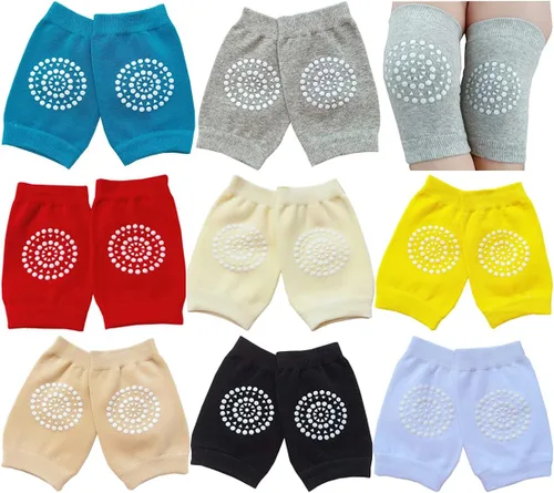 Rodilleras para niños pequeños, unisex, antideslizantes, elásticas, para gatear, piernas no restrictivas, de 6 a 36 meses
