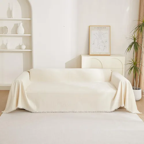 Miniatura 8 de MYSKY HOME Fundas para Sofá Cubiertas de Sofá Funda de Sofá de Chenilla Fundas de Sofá Seccional para Sofá de 2 Cojines Sofá de Sala de Estar Futón