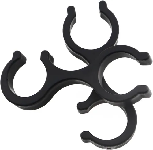 Miniatura 4 de Bastón de senderismo al aire libre con hebilla de plástico negro, protector de punta de repuesto para nieve y barro, accesorios antideslizantes