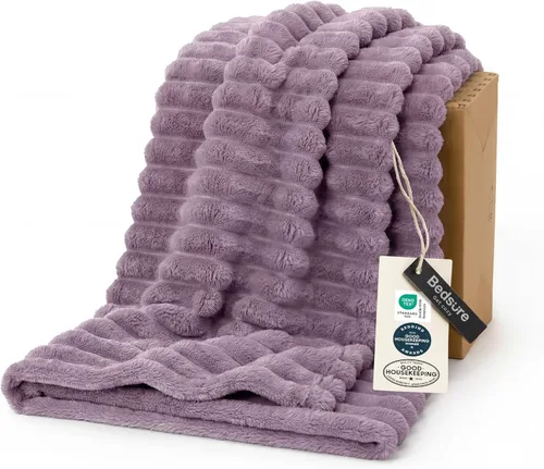 Miniatura 45 de Bedsure GentleSoft - Manta de forro polar azul para sofá, mantas suaves y acogedoras para mujer, lindas mantas pequeñas para niñas, azul claro, 108