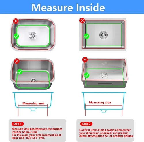 Miniatura 3 de Protectores de Fregadero para Fregadero de Cocina 12" 13" 16" 18" 19" 24" 26" 28" 29" 30" Alfombrilla de Silicona para Fregadero Alfombrilla