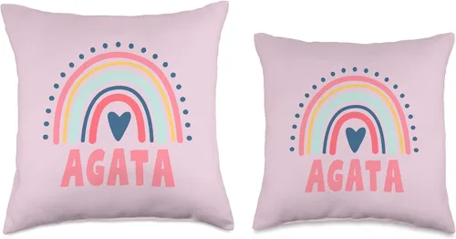 Miniatura 3 de Idea Regalo Personalizzata con Nome Gifts Idea Agata Name Custom Woman Myth Legend - Almohada para fiesta de cumpleaños, 16 x 16 pulgadas, multicolor