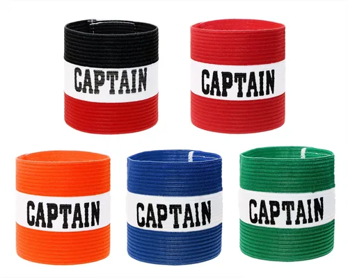 ONLYKXY 5 brazaletes de capitán ajustables de 3.54 x 11.81 pulgadas para fútbol, baloncesto, voleibol, escuela, equipo, competencia, entrenadores,