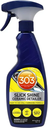 303 Products (30265 Slick Shine Ceramic Detailer - SiO2 y Carnauba con recubrimiento cerámico infundido - Spray de detalle cerámico premium -