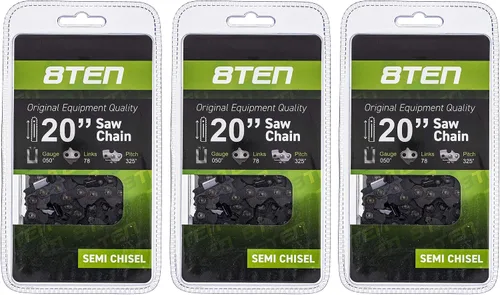 Miniatura 62 de 8TEN Cadena de motosierra semi cincel de 6 pulgadas .050 1/4 42 DL para Worx WG320 Black & Decker LLP120 (paquete de 3)