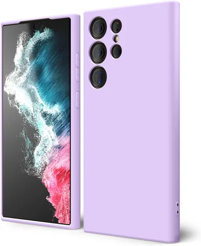 Miniatura 119 de oakxco Funda para teléfono Samsung Galaxy S21 Ultra con agarre de silicona líquida, bonita funda delgada y delgada de goma suave de TPU lisa
