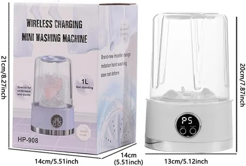 Miniatura 3 de Lavadora de ropa interior, mini lavadora mejorada 2026, portátil, recargable, inalámbrica, mini lavadora, taza de lavandería para brasier, ropa