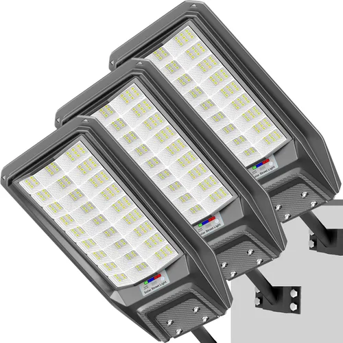Miniatura 12 de loyoele Farola solar para exteriores, impermeable, del anochecer al amanecer, 9800 W, luces solares de estacionamiento comercial, gran luz