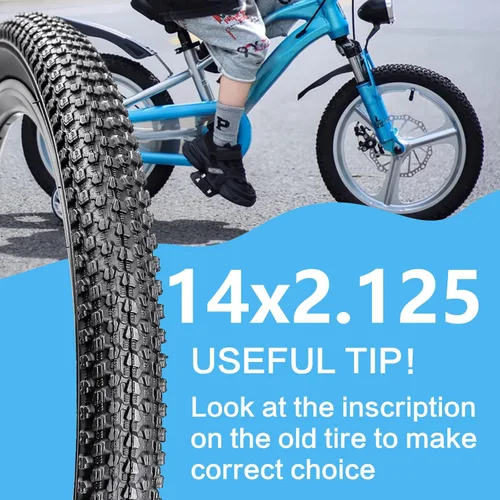 Miniatura 6 de Paquete de 2 neumáticos de bicicleta de 14/16"/18"/20"/26"x2.125" con o sin tubos interiores 14/16/18/20x1.75/1.95/2.125 AV 1.260 in válvulas