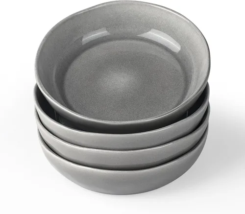 Miniatura 7 de famiware Aurora - Cuencos para pasta de 8.75 pulgadas, cuencos grandes de 32 onzas para cocina, ensalada, sopa, platos de pasta de gres irregular