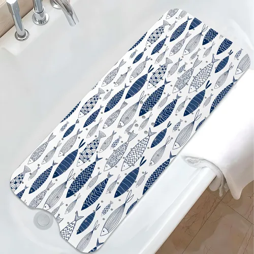 Miniatura 8 de Tapete de baño de sirena antideslizante, bonito tapete de baño de goma para bañera, tapete de baño para niños y niñas pequeñas, tapete de ducha