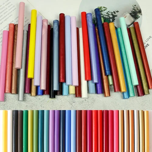 Miniatura 7 de 20 barras de pegamento para pistola de cera, sellado de sobre, mini barra de pegamento, ideal para sellos de cera de letras (oro rosa)