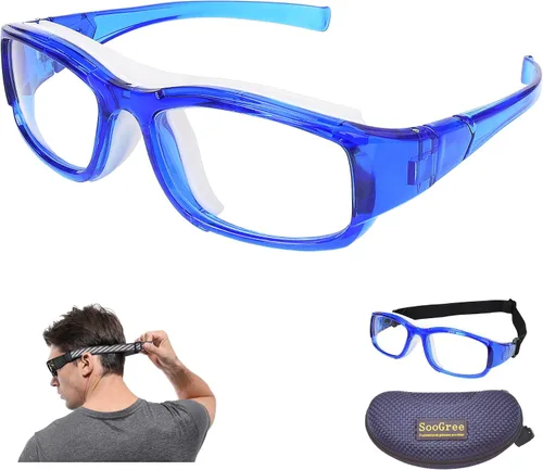 Miniatura 14 de SooGree Gafas Deportivas de Squash y Racquetball, Gafas de Baloncesto, Correa Ajustable, Resistente al Impacto