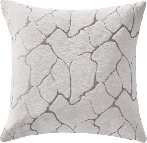 Violet Linen Milano Arts - Almohadas decorativas con diseño artístico, 18 x 18 pulgadas, color plateado Plata