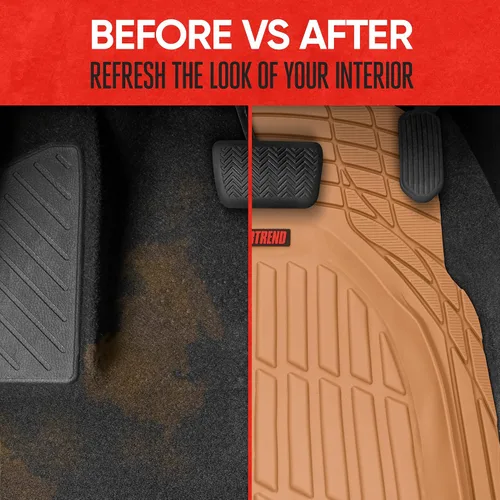 Miniatura 6 de Motor Trend - MT-921-BG Flextough Tortuga - Alfombrillas de goma resistentes para coche, SUV, furgoneta y camión - Protección para todo tipo de Beige
