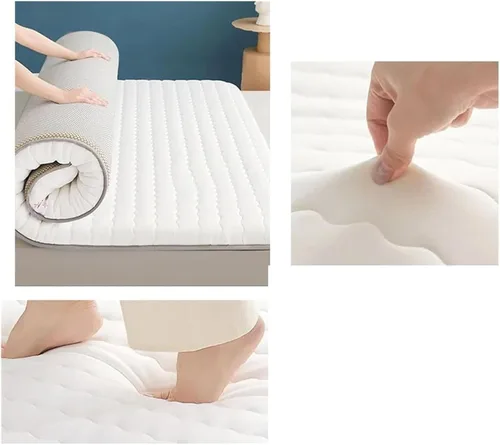 Miniatura 5 de Colchón de piso, colchón de camping, colchón de tatami, colchón de futón japonés, colchón portátil plegable suave, para dormitorio, sofá, Marrón