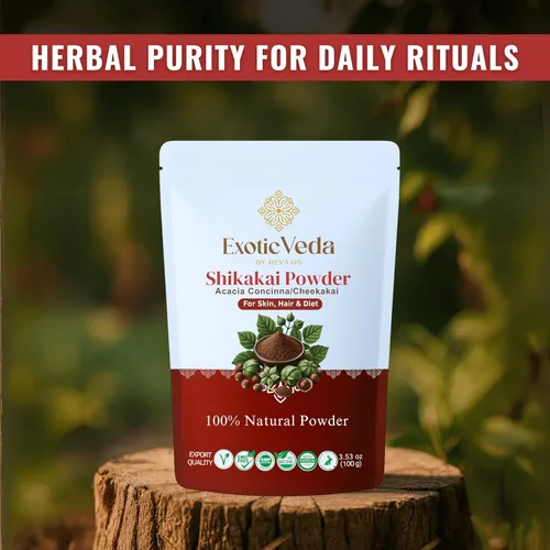 Miniatura 4 de Shikakai Powder 100% puro y natural - Limpiador y acondicionador ayurvédico sin químicos - Nutre el cabello, mejora el brillo, la suavidad