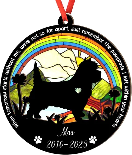 Miniatura 81 de Adorno personalizado para atrapasoles de sabueso afgano, adorno de Navidad de sabueso afgano, regalo para perro amante, sabueso afgano conmemorativo