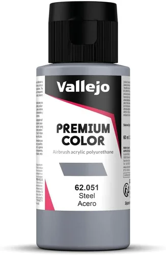 Miniatura 4 de Vallejo - Premium Color RC Metallic Medium 2.02 Fl.Oz. (2.0 fl oz) para aerografía, resina híbrida acrílico-poliuretano de gran resistencia para uso