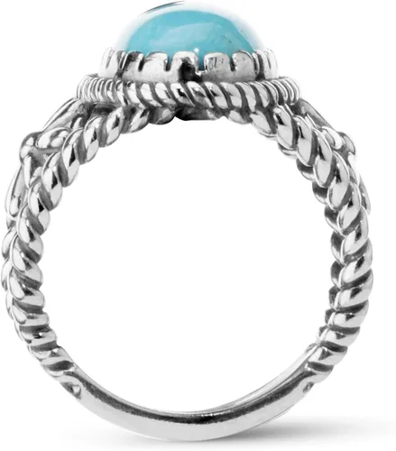Miniatura 5 de Anillo de plata de ley estadounidense para mujer y hombre elección de piedras preciosas inspiradas en los tamaños de flores de 5 a 13 Metal