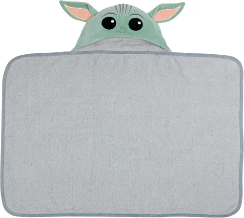 Miniatura 5 de Lambs & Ivy Star Wars The Child/Baby Yoda/Grogu Toalla de Baño con Capucha para Bebé Gris