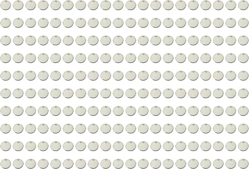 Miniatura 6 de Shapenty Dije pequeño redondo de acero inoxidable plano en blanco para estampado, mini discos a granel para pulseras, aretes, collares, dijes