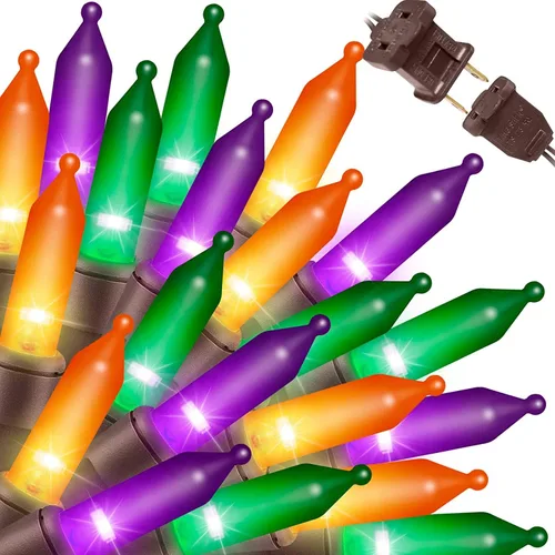 Miniatura 20 de LAMPHOME Cadena de luces navideñas, juego de 100 mini luces incandescentes para uso en interiores y exteriores (Amarillo)
