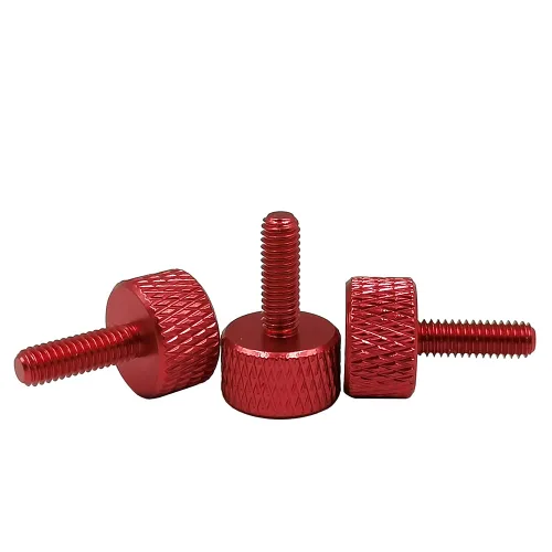 Miniatura 7 de Tornillos moleteados de aluminio M4, multicolor, 20 piezas (M4 x 0.236 in, negro)